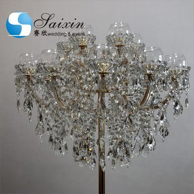 Bling crystal chandeliers 18 arms candelabra wedding centerpieces for tables